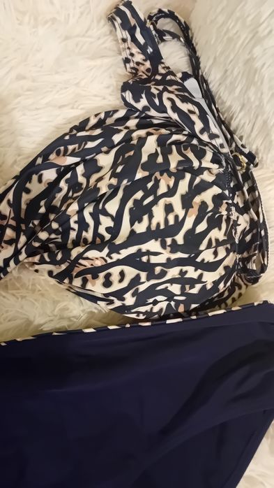 Тъмно син дамски бански голям размер