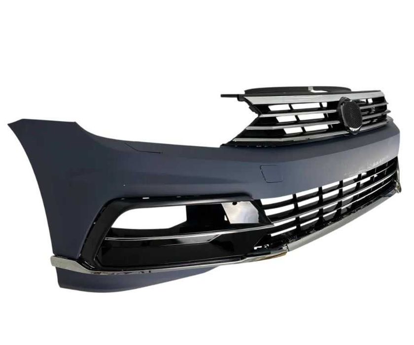 Предна броня за VW Passat B8 2014+ R дизайн с черна решетка, Пасат