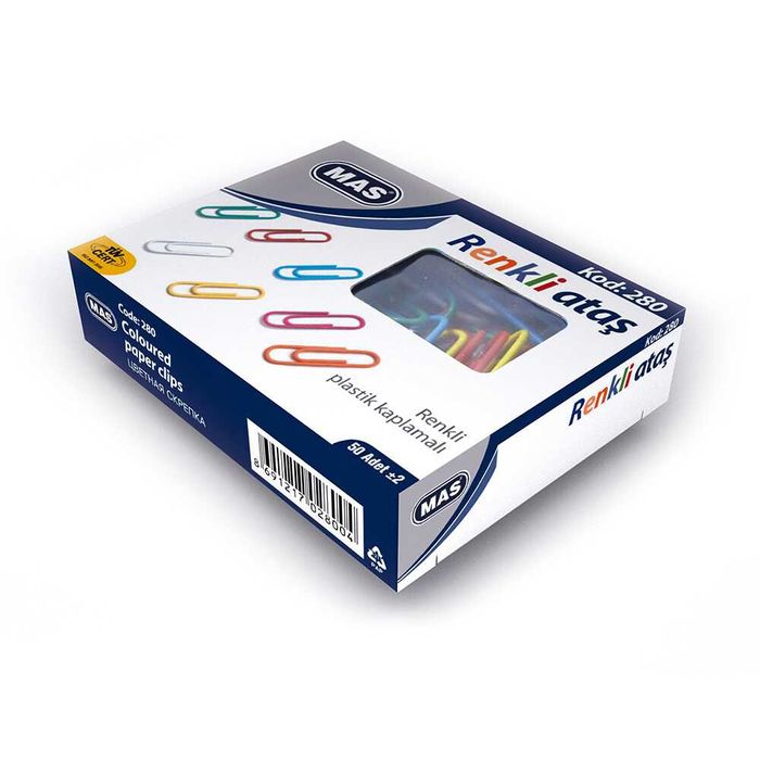 Кламери цветни 28мм оп.50