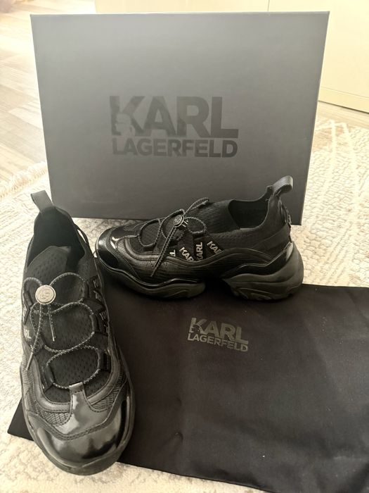 Karl lagerfeld 38 Gemini black leather