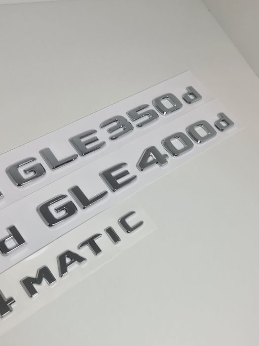Pachet-Set-Motorizare-Scris-Spate-Haion-Mercedes+Emblema-4Matic-Crom-Negru-C220d-E200d-E220d-GLC220d-CLS350d-CLS400d-E300d-GLE350d-GLE400d-S500-S580e