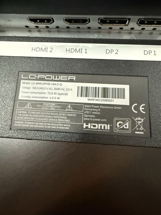 Монитор Lc power 49 inhc