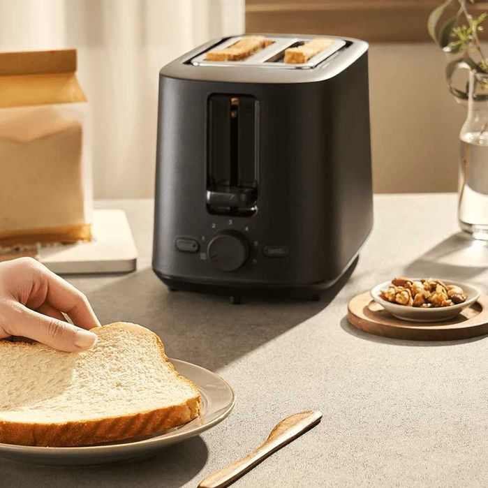 Тостер Xiaomi черный, глобальная версия, 1 год гарантии