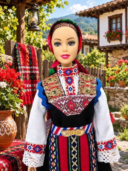 Сувенирна кукла Гроздана с Тронска народна носия.
