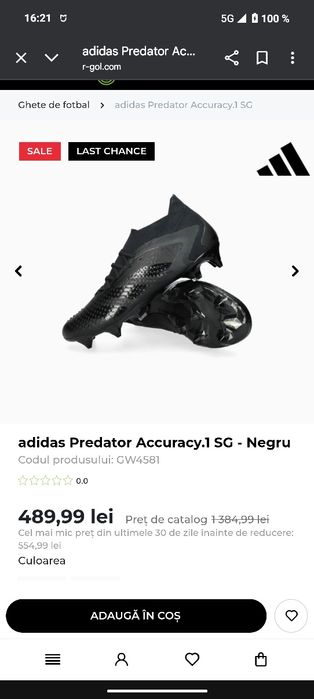 Ghete fotbal adidas predator accuracy 1