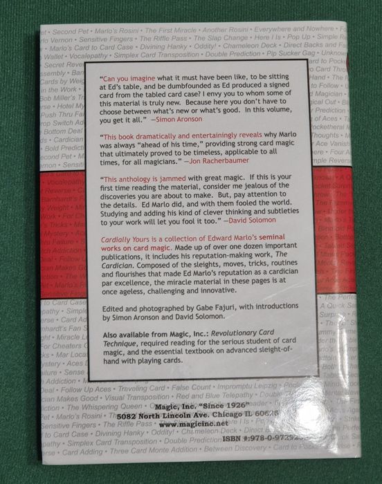 Книги - фокуси с карти - Marlo Baker Scarne Earick card tricks magic