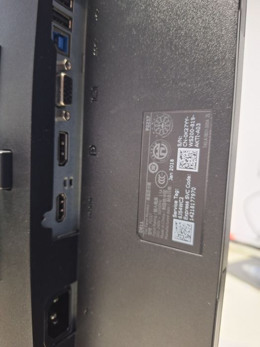 Monitor LED Dell Professional 22'', VGA, HDMI, DisplayPort, P2217