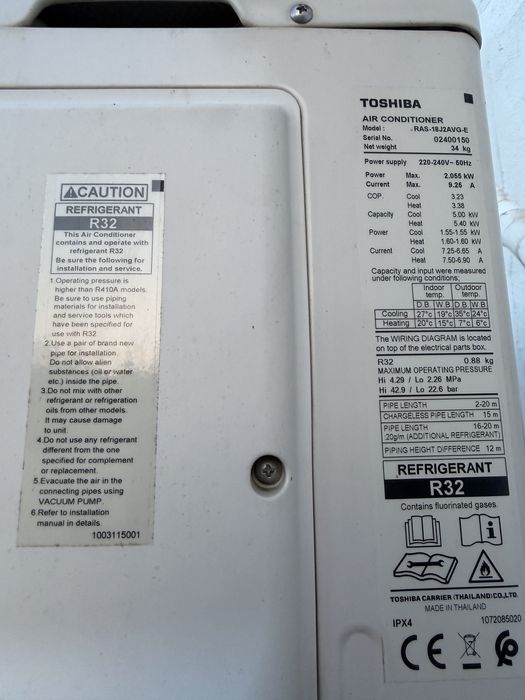 Климатик Тошиба 18-ка Toshiba Ras18