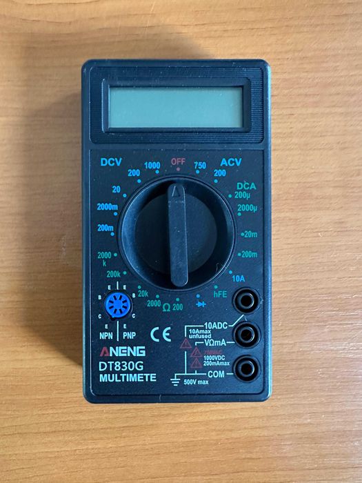 Multimetru digital, DT-830B, ecran LCD, negru, Dactylion