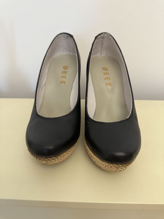 Sandale piele cu platforma