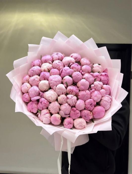 Пионы, розы голландские сорта