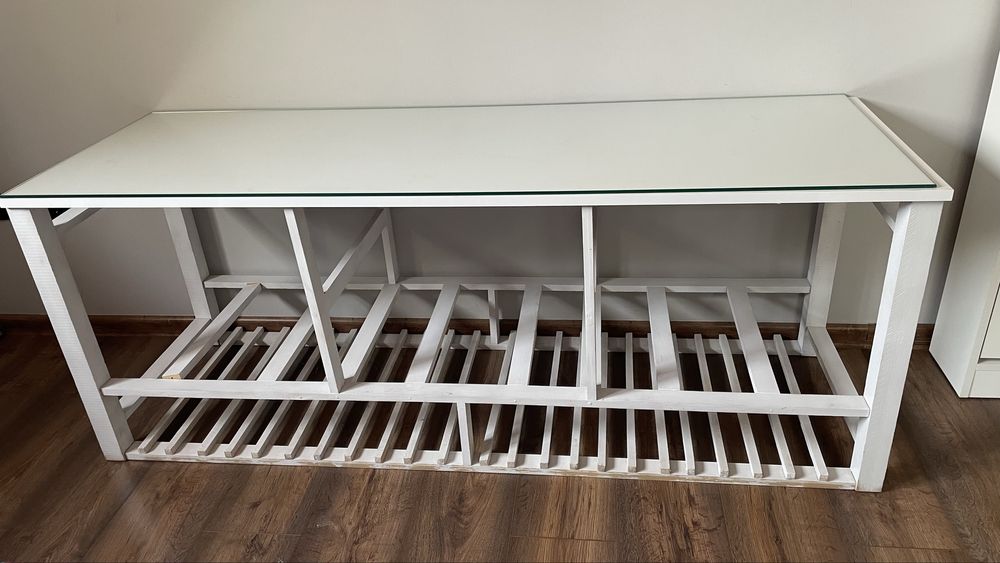 Стеллаж, белый, для спальни