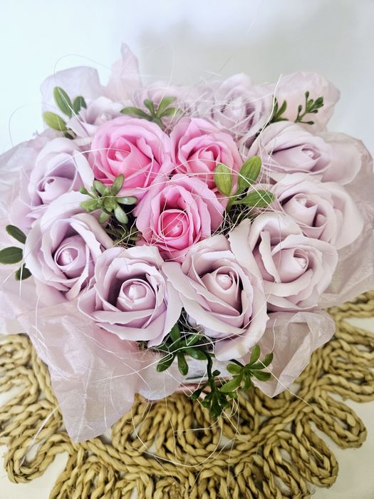 Букет  със сапунени рози