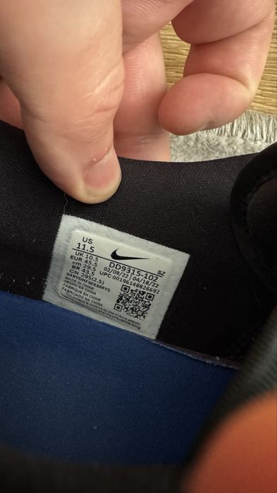 Jordan 1 Golf Low Royal Toe 45.5