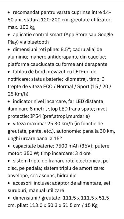 Trotineta elecrica Lenovo m2