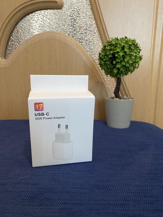 Încărcător USB-C 35W Power Adapter alb – pentru iPhone 17 (NOU)