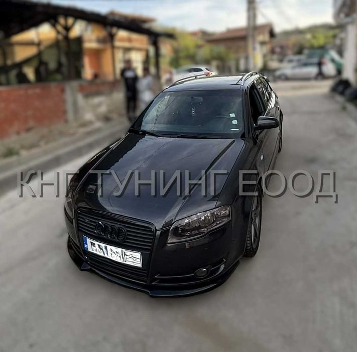 Преден лип спойлер за ауди а4 с4 б7 с лайн / audi a4 s4 b7 lip spoiler s line / добавка за предна броня / нож