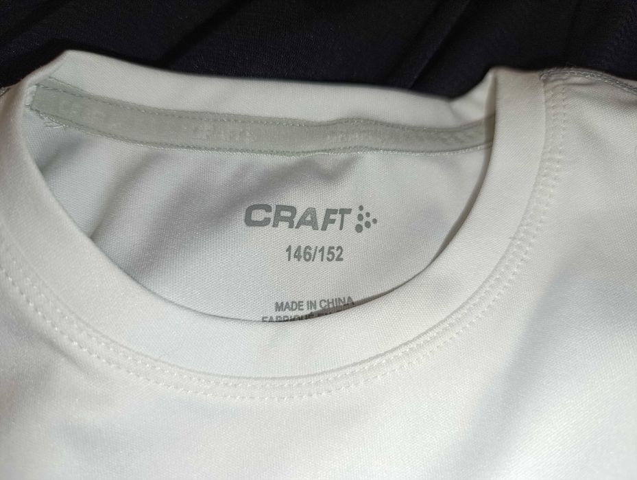 145/152 Craft бяла спортна тениска с подарък клин