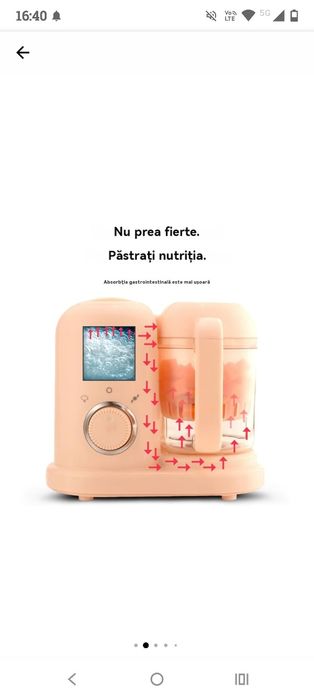 Vând Blender pentru hrana bebelusi LYCENXI® 2 in 1, roz, capacitate mare, din materiale sigure