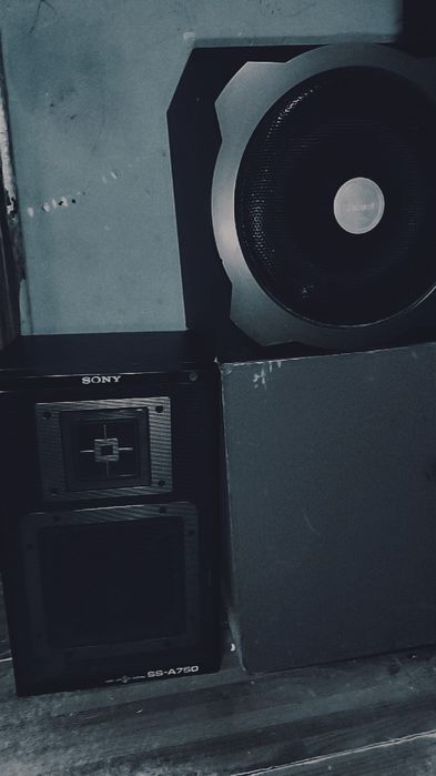 O boxa și un subwoofer funcționale ambele