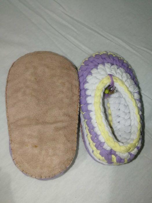 Обувь детская тапочки вязанные для мальчика девочки детские