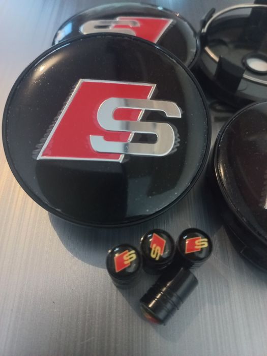 Audi - set 4 capace si ventile pentru jante aliaj