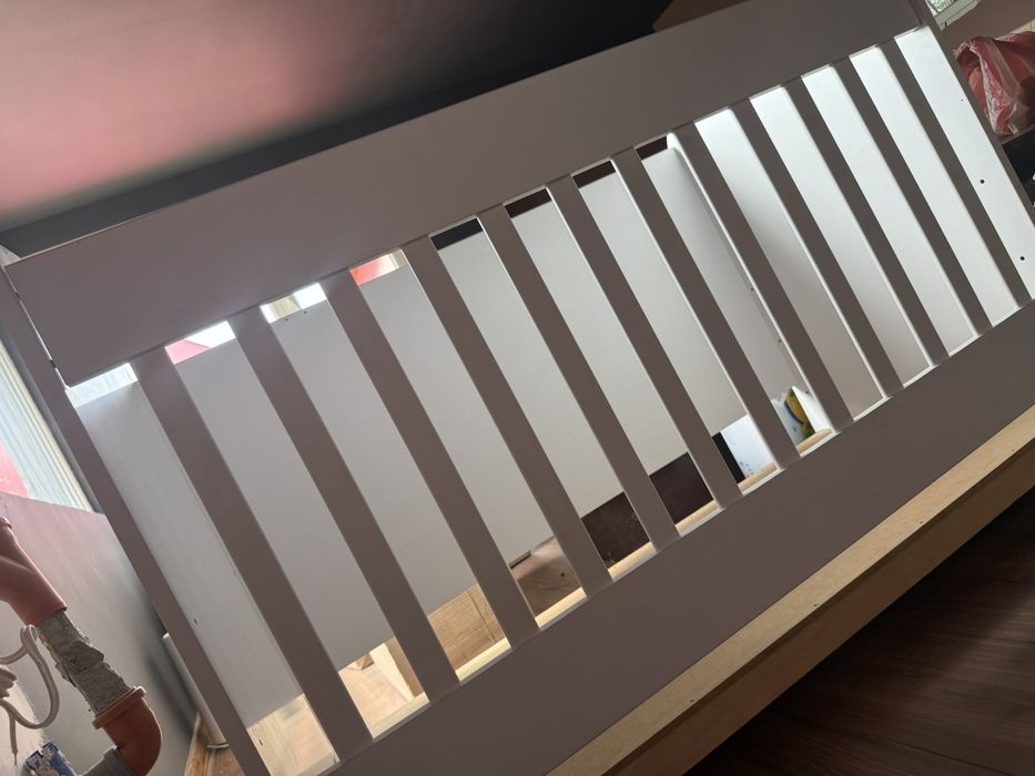 Детска кошара бяла детско легло