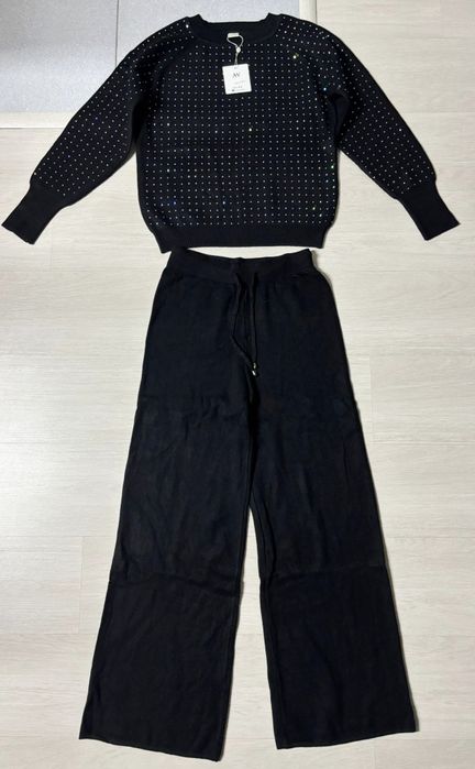 Compleu dama casual cu strasuri, over size .