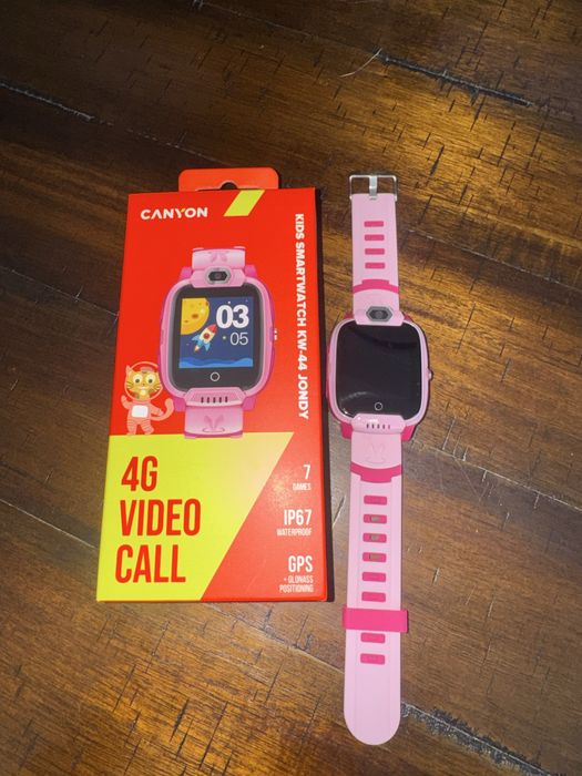 Smartwatch pentru copii Canyon KW-44, 4G, Roz