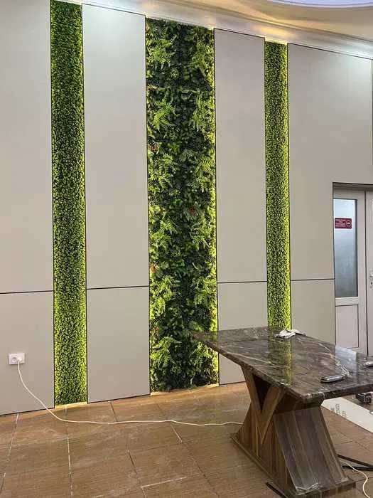 Цветы на Стену 60х40см Искусственная Трава - Фитостена в Ташкенте