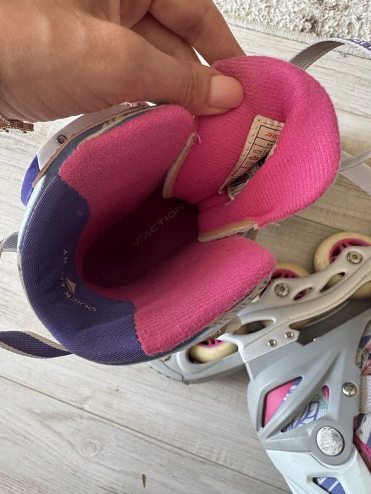 Ролики 31-36 розовые