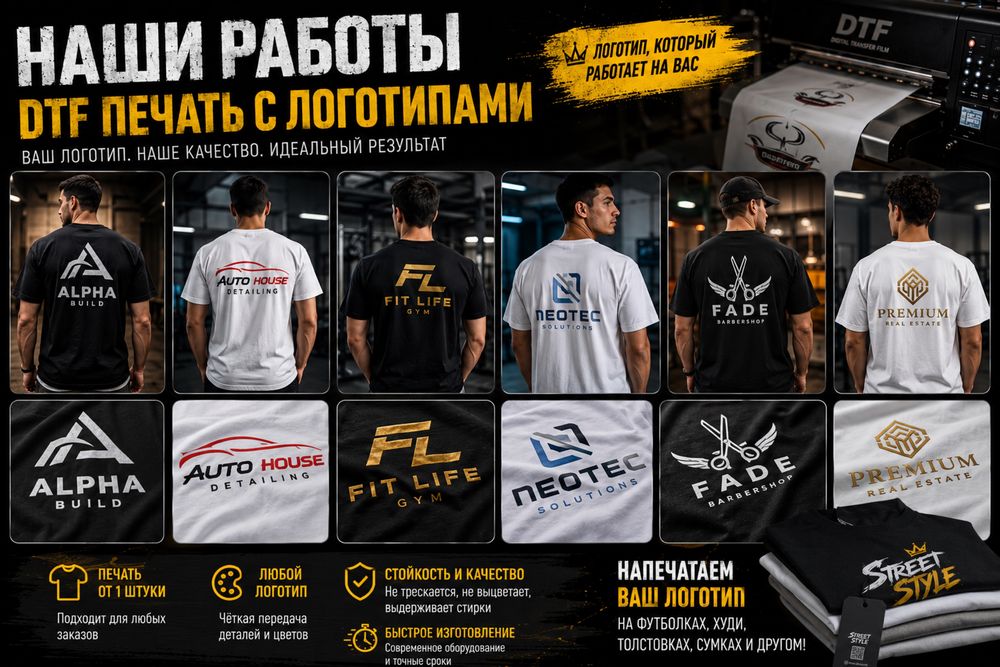 Дтф печать на футболки, кепки, носки и много другое быстро от 1 штуки