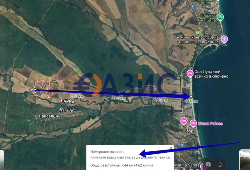 Парцел в УПИ в с. Попович, Общ. Бяла, област Варна, 500 кв. м, #33715870