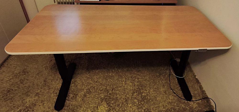 Biroul ajustabil pe înălțime electric 160x80 , 63-124 cm inaltime