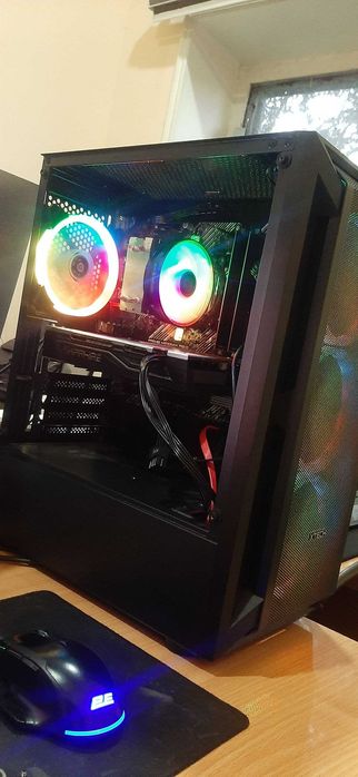 i5-10400f + RX470 4gb + 16gb OZU + 256gb NVME Moshniy Gaming RGB PC!