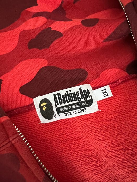 Bape hoodie red camo