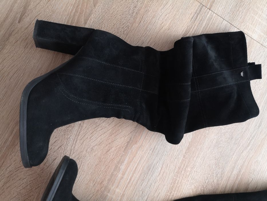 Cizme piele intoarsa peste genunchi 38