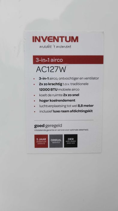 Подвижен климатик Inventum AC127W