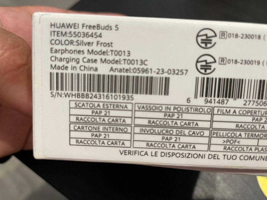 Casti HUAWEI Free Buds 5 Silver - ca nou