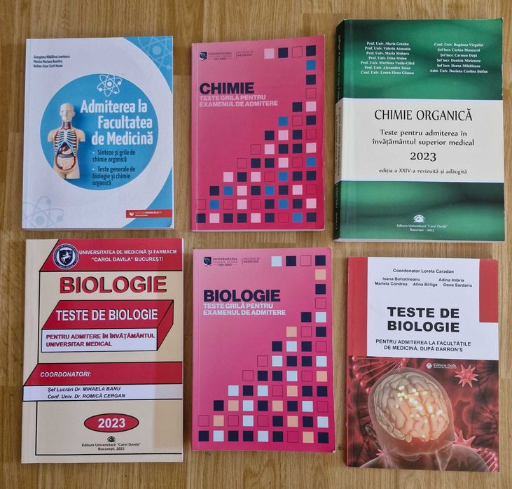 Cărți Admitere Medicină – Biologie și Chimie | Grile + Teste |