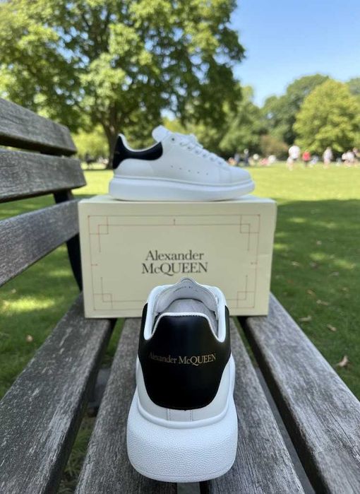 Adidasi Alexander McQueen Alb / Piele Naturala Full Box