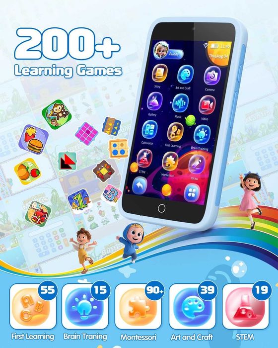 Чисто нов Детски Смартфон Orantronx с Android, 4" Две Камери и Игри