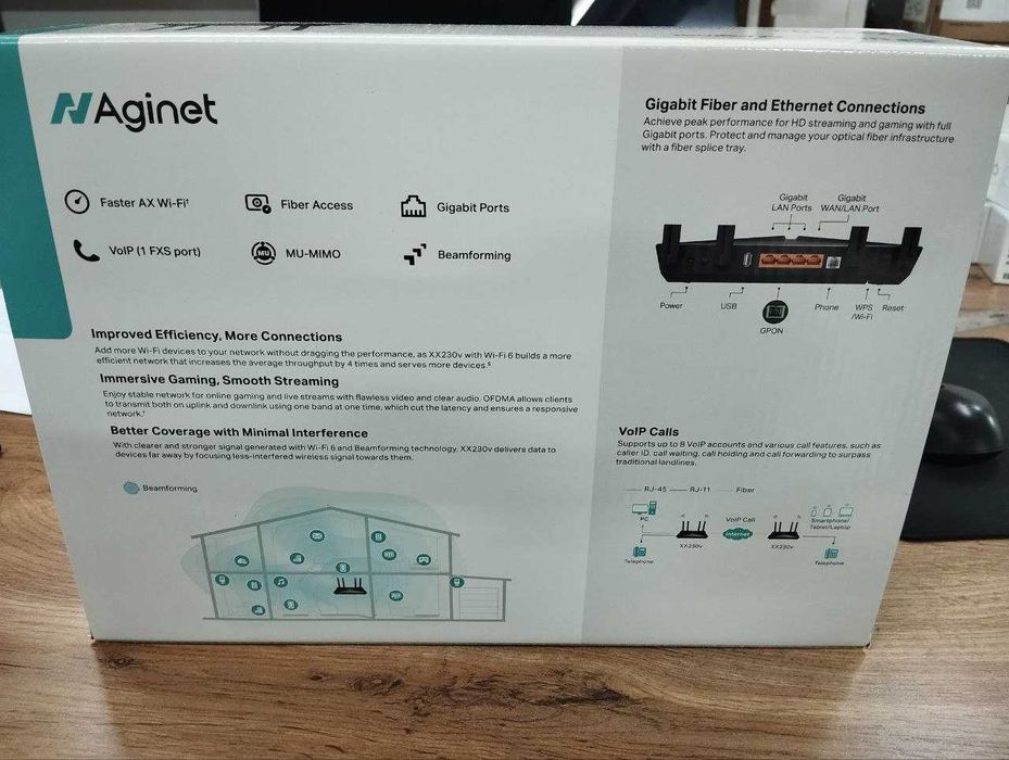 Tp-link Gpon XX230v AX1800 wifi6  Dual Band 4ta shox new