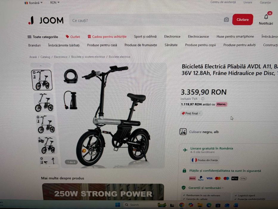 Bicicleta electrica pliabila ADVL A11