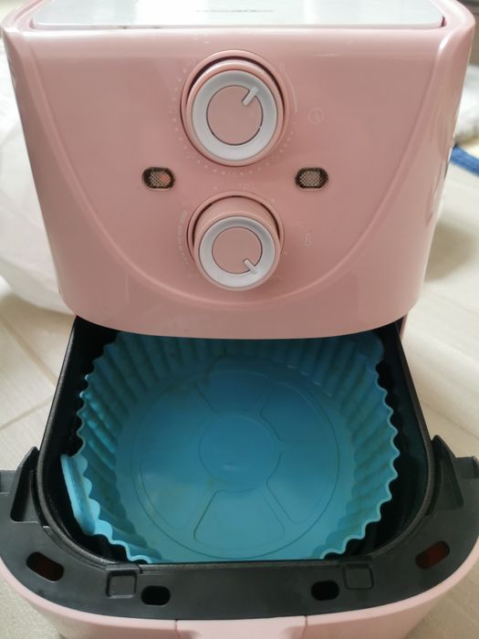 Мини еърфрайер, розов