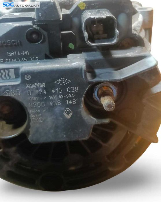 Alternator 53-98A 14V Dacia Sandero 1 1.6 Benzina 2008 - 2012 Cod 8200438148, 0124415038 [MX0867]