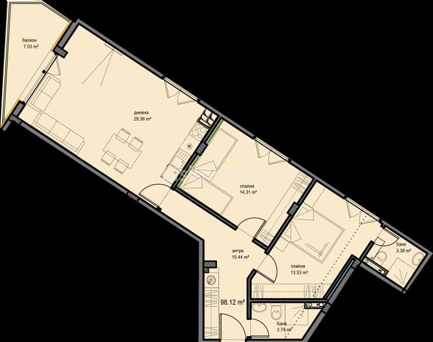 Продава се Тристаен апартамент в София, Овча купел - 115 кв.м за 1728 €/кв.м - Снимка #6