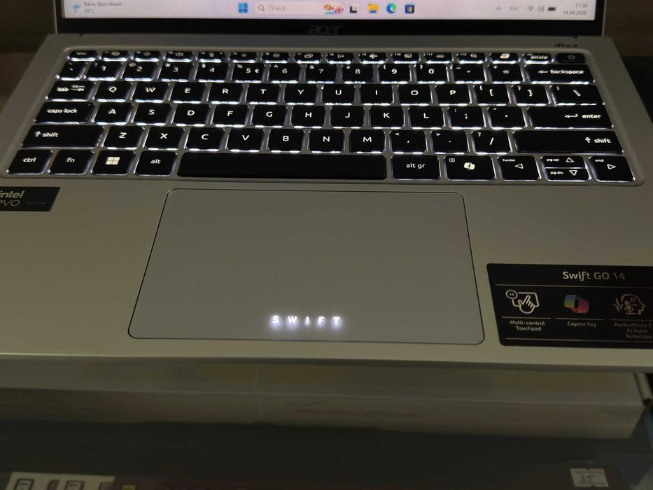 ACER Swift GO 14 Ultra 7 155H озу16гб 1Т ssd Сенсорный