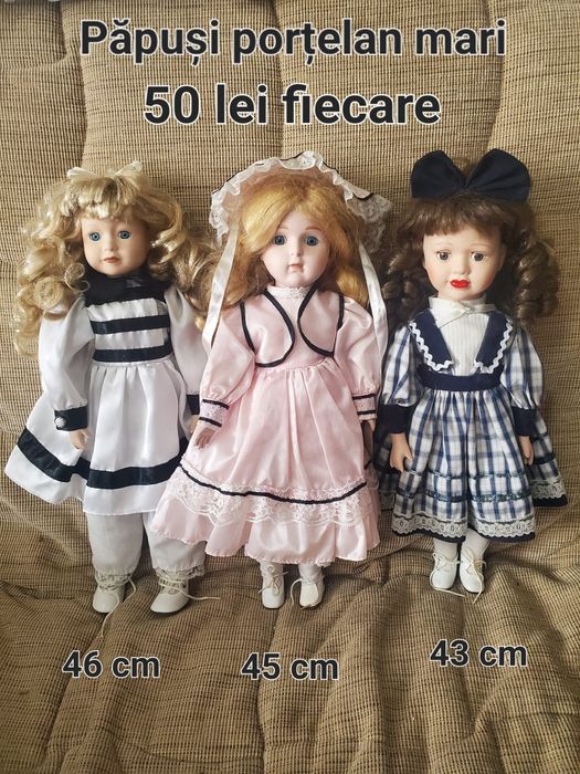 Păpuși porțelan 40/46 cm