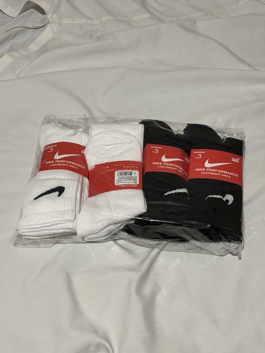Чорапи Nike Performance (lightweight ankle) бели и черсни